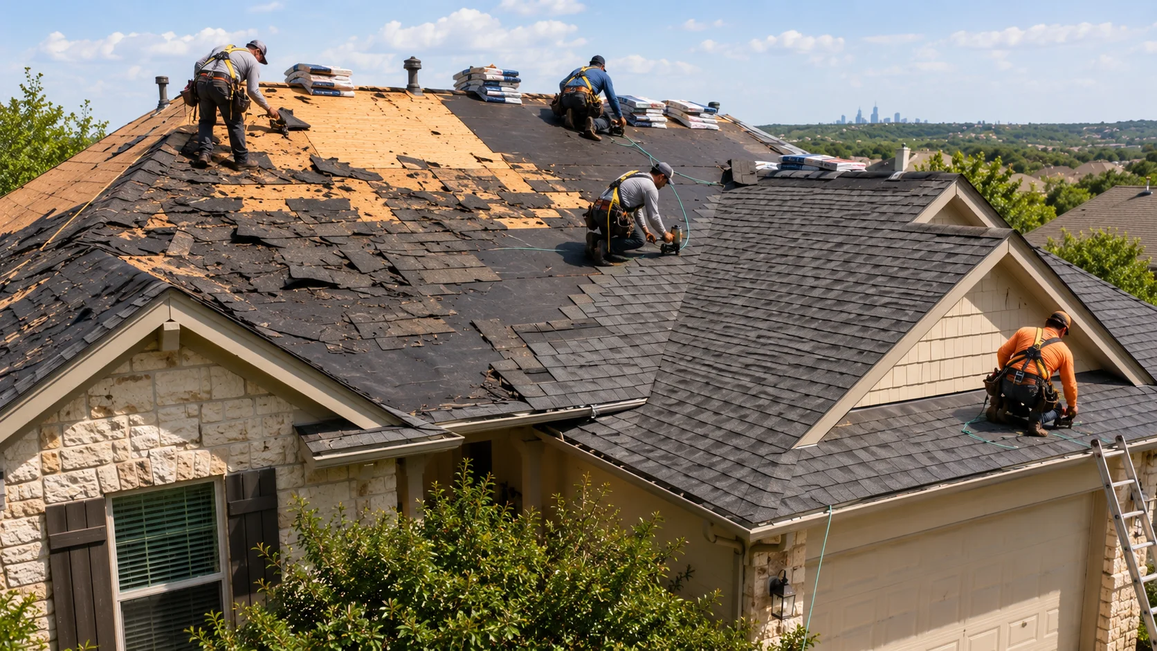 asphalt shingle roof replacement